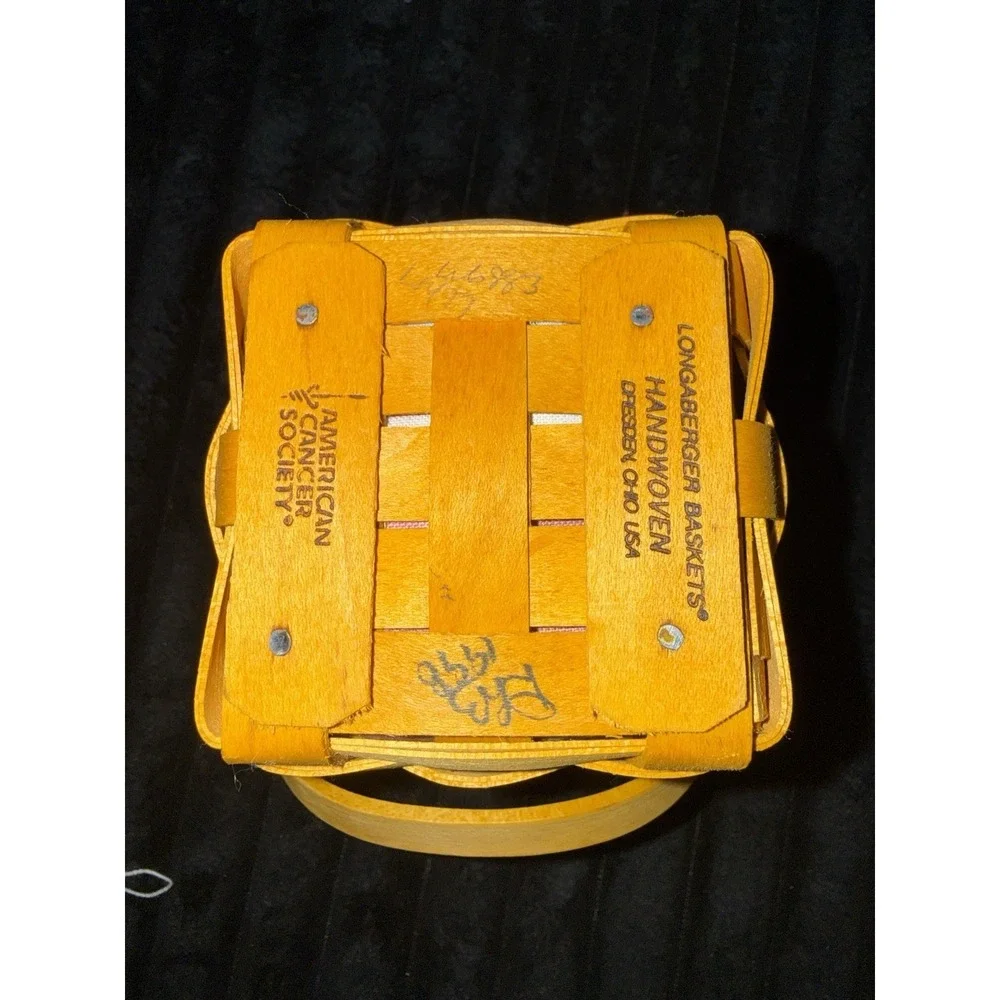 1998 Longaberger Horizon of Hope Basket w/‎ Protector/Liner and Tie On